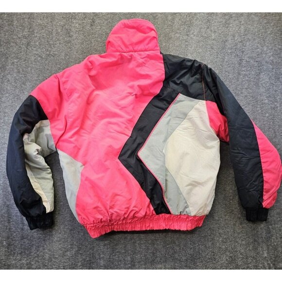 Vintage 80s Yamaha Racing Puffer Colorblock Jacket Size Large  Snowmobile - Picture 2 of 16